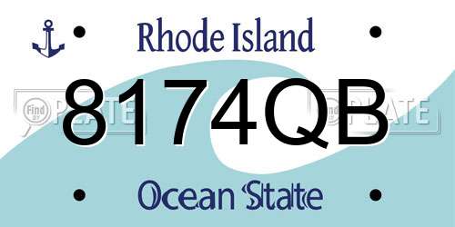 8174QB Rhode Island License Plate