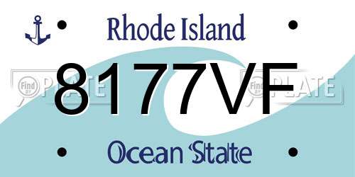 8177VF Rhode Island License Plate