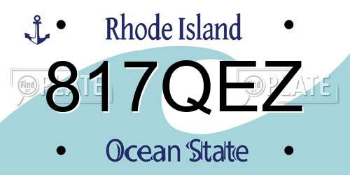 817QEZ Rhode Island License Plate