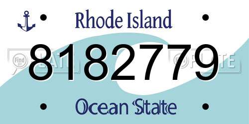 8182779 Rhode Island License Plate