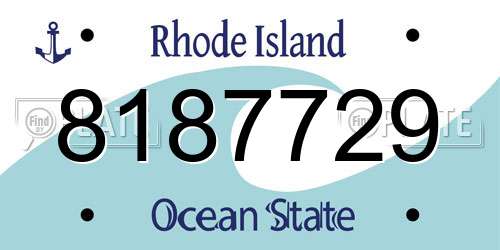 8187729 Rhode Island License Plate
