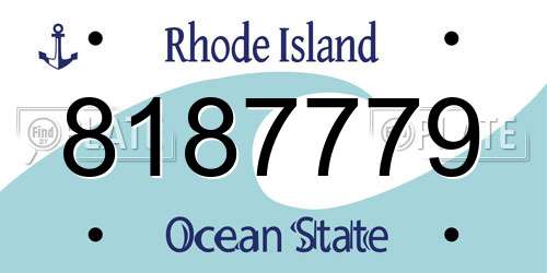 8187779 Rhode Island License Plate