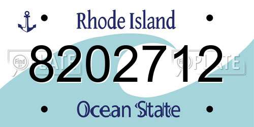 8202712 Rhode Island License Plate