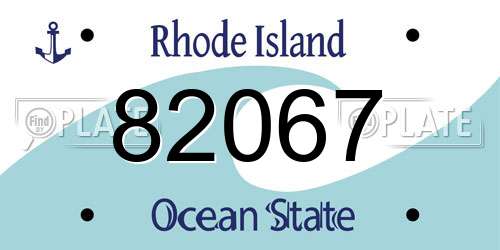 82067 Rhode Island License Plate