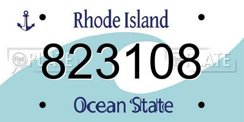 823108 Rhode Island License Plate