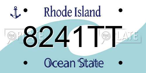 8241TT Rhode Island License Plate