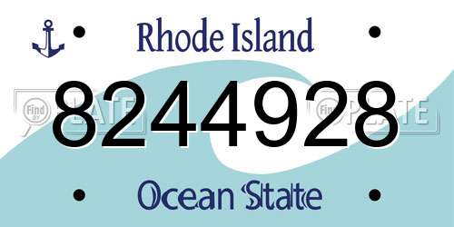 8244928 Rhode Island License Plate