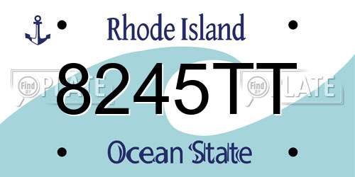 8245TT Rhode Island License Plate