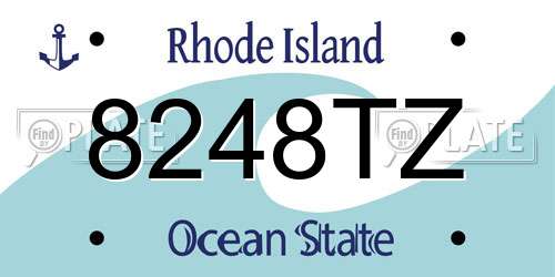 8248TZ Rhode Island License Plate
