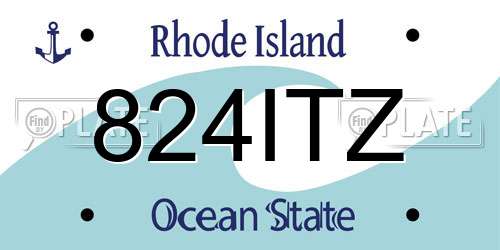 824ITZ Rhode Island License Plate