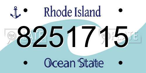 8251715 Rhode Island License Plate