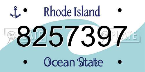 8257397 Rhode Island License Plate