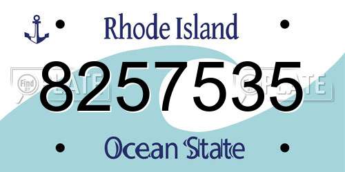8257535 Rhode Island License Plate