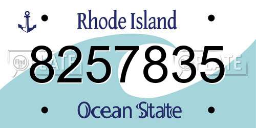 8257835 Rhode Island License Plate