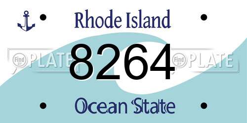 8264 Rhode Island License Plate