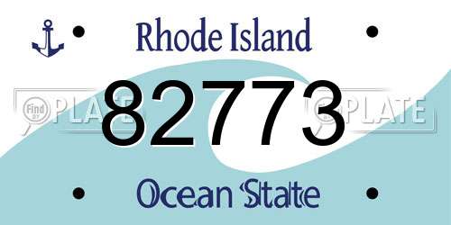 82773 Rhode Island License Plate