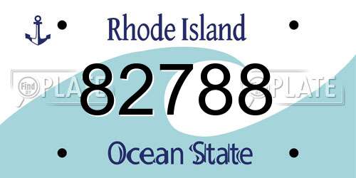 82788 Rhode Island License Plate