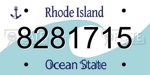 8281715 Rhode Island License Plate