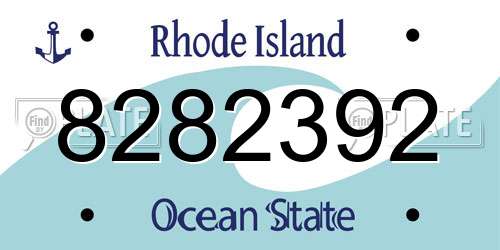 8282392 Rhode Island License Plate