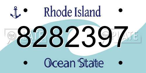8282397 Rhode Island License Plate