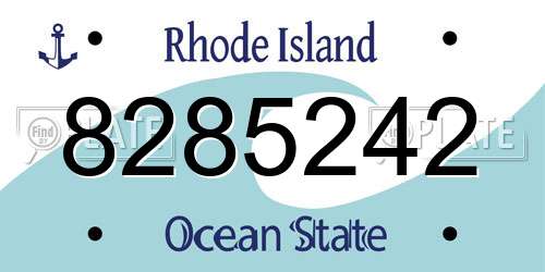 8285242 Rhode Island License Plate