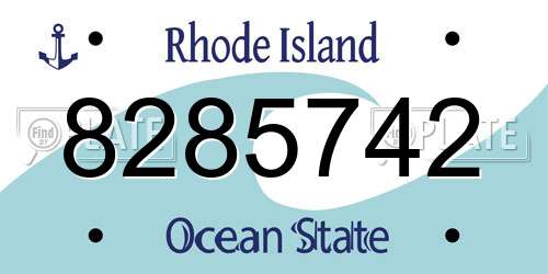 8285742 Rhode Island License Plate