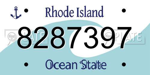 8287397 Rhode Island License Plate