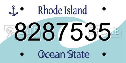 8287535 Rhode Island License Plate