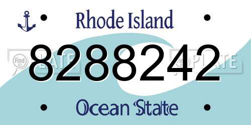 8288242 Rhode Island License Plate