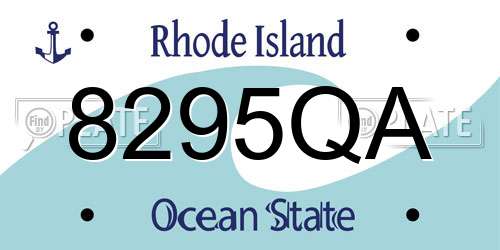 8295QA Rhode Island License Plate