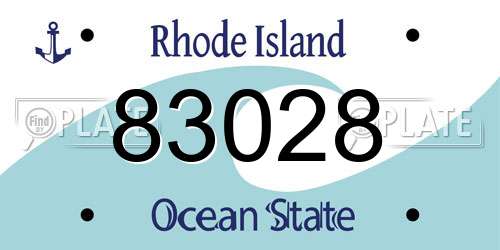 83028 Rhode Island License Plate
