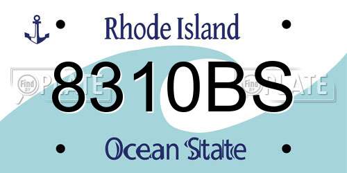 8310BS Rhode Island License Plate