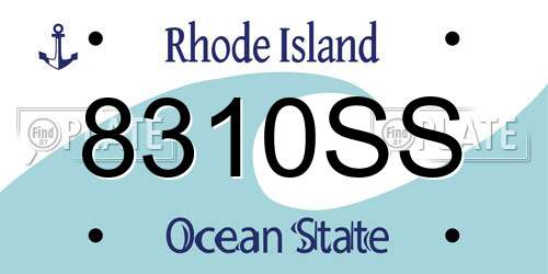 8310SS Rhode Island License Plate