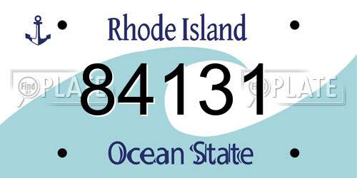 84131 Rhode Island License Plate