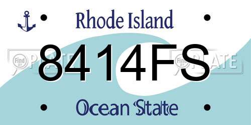 8414FS Rhode Island License Plate