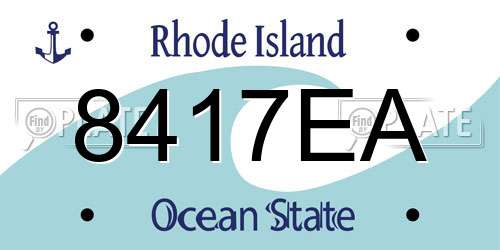 8417EA Rhode Island License Plate