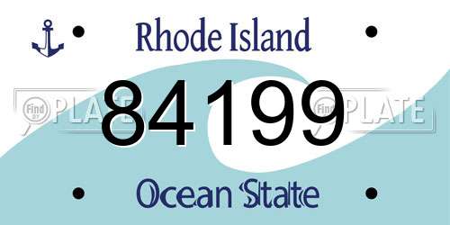 84199 Rhode Island License Plate