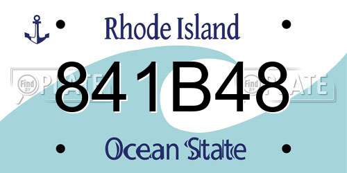 841B48 Rhode Island License Plate