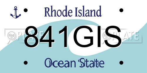 841GIS Rhode Island License Plate