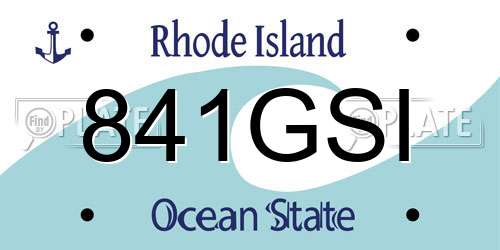 841GSI Rhode Island License Plate