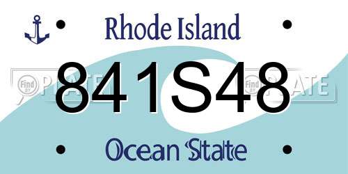 841S48 Rhode Island License Plate