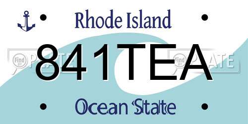 841TEA Rhode Island License Plate