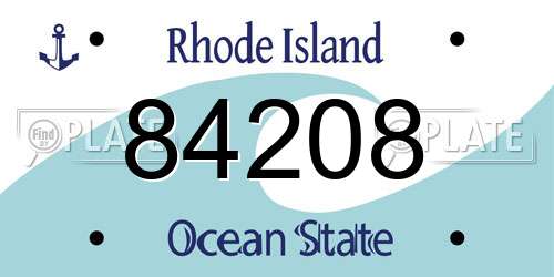 84208 Rhode Island License Plate