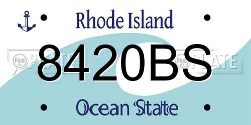 8420BS Rhode Island License Plate