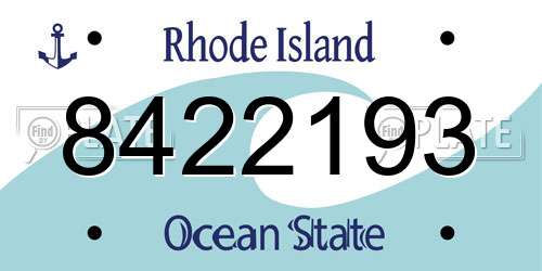 8422193 Rhode Island License Plate