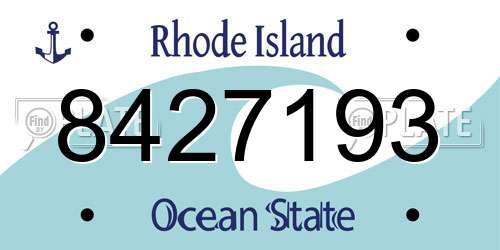 8427193 Rhode Island License Plate