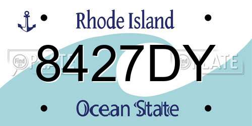 8427DY Rhode Island License Plate