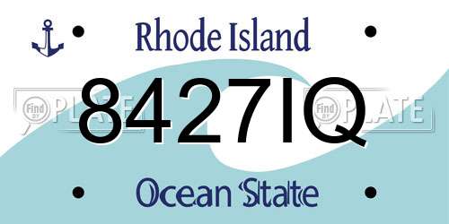 8427IQ Rhode Island License Plate