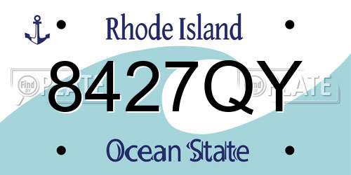 8427QY Rhode Island License Plate