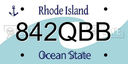 842QBB Rhode Island License Plate